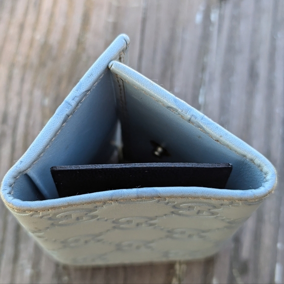 Gucci GG Leather 6 Ring Key Case Blue Gray VGUC - Picture 7 of 12